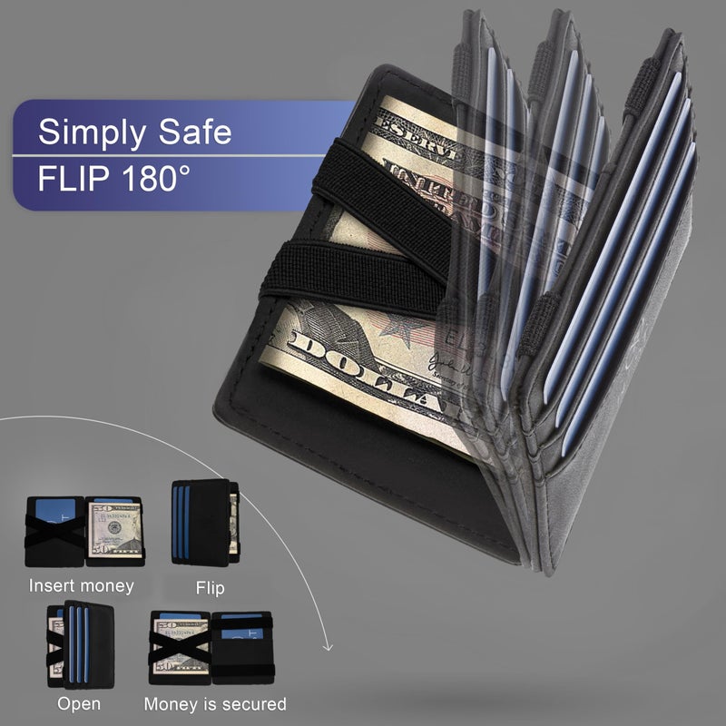 West - Magic Wallet with Coin Compartment + Gift Packaging - RFID Wallet for Men Compact & Small Magic Money Wallet - Extra Strong Money Bands, Magic Wallets for Men - Image 5
